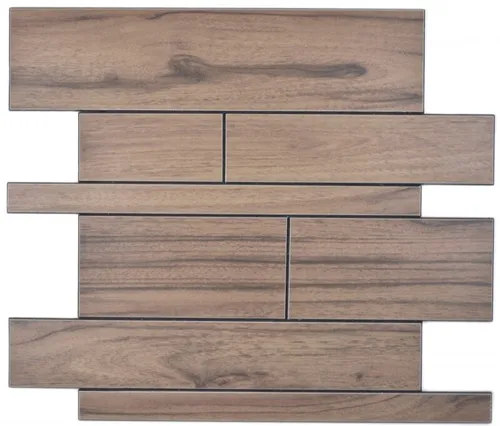Wandpaneele selbstklebend Holzoptik dunkelbraun Küchenrückwand Fliesenspiegel M