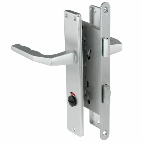 WC-Tür-Schloss Set 18x235 Din Links mit Griffen und Blenden F1