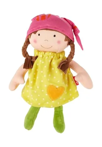 SIGIKID 39411 Puppe klein Softdolls Mädchen - Kuschelweich und ideal für Kinder ab 6 Monaten, fördert spielerisch Fantasie und Motorik. Waschbar bei 30 °C und perfekt als Taufgeschenk.