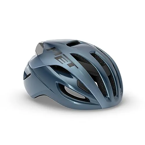 MET Rivale MIPS Renradhelm – Navy Silver, M 56-58cm - Fahrradhelm mit MIPS-C2 Gehirnschutzsystem, 18 Belüftungsöffnungen und individuellem Fit für optimalen Komfort und Sicherheit beim Radfahren.