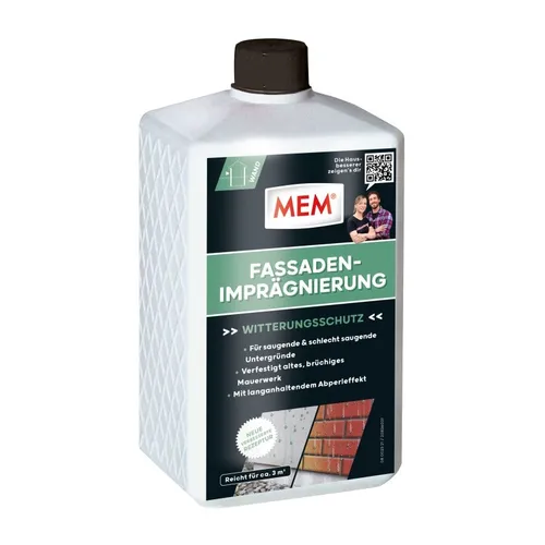 MEM Fassaden-Schutz 1l - Fassadenimprägnierung Mauerimprägnierung
