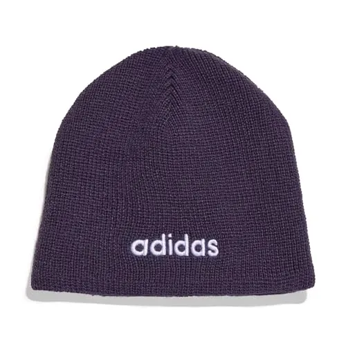 adidas Unisex Kinder Little Kids LINEAR Beanie, Aurora Plum, XS