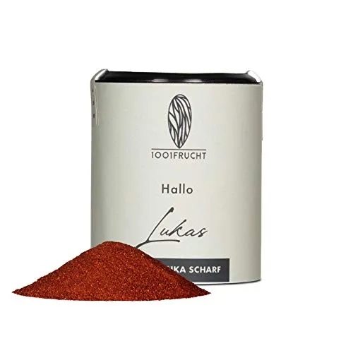 Frucht Bio Paprika scharf „Lukas“ 70g I bio Paprikapulver scharf - hocharomatisch I Paprikapulver ungarischer Art I 100% Bio Qualität | Gewürz für Gulasch 1001