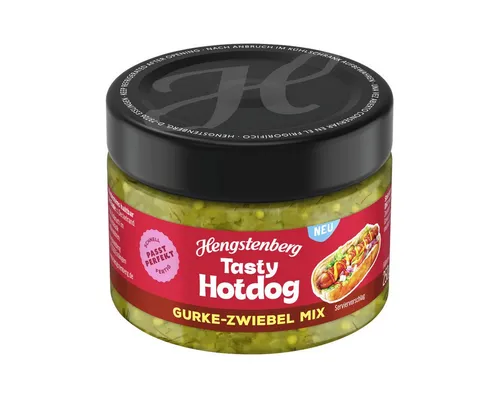 Hengstenberg Saucen, Hengstenberg Tasty Hotdog Gurke-Zwiebel Mix Packung 290ml