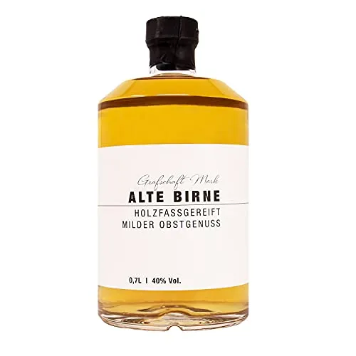 Grafschaft Mark Alte Birne Schnaps 0,7 L | 40% vol. | Holzfassgelagerter Obstbrand mit feinem Birnenaroma - SPIRITUOSEN – Milder, holzfassgereifter Birnenschnaps mit feinen fruchtigen Noten, ideal als Digestif oder Geschenk für besondere Anlässe.