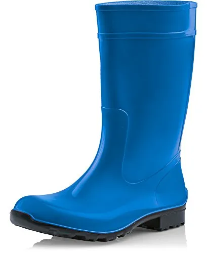 Ladeheid Damen Gummistiefel LA-967 (Blau/Schwarz, 41 EU) - Wanderschuhe: 100% wasserdichte und elastische Gummistiefel für Damen, ideal für lange Spaziergänge an regnerischen Tagen. Hergestellt in der EU, robust und leicht zu reinigen.