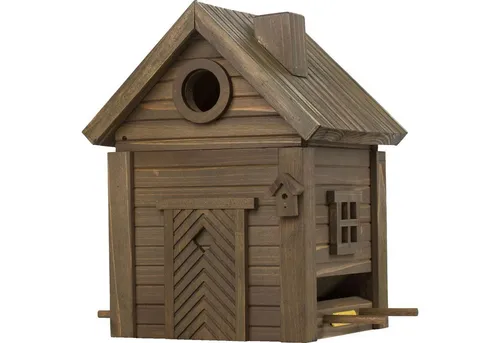 Wildlife Garden WG1126 Multiholk - Kombiniertes Vogelfutterhaus und Nistkasten - Futterstationen für Wildvögel - Flexibel nutzbar als Vogelhäuschen oder Futterspender, aus umweltfreundlichem Holz und schwedischem Design.