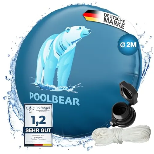 PoolBear Poolkissen Winter 2m XXL - Luftkissen für effektiven Frostschutz: Unser 2m XXL Poolkissen schützt Ihren Pool zuverlässig vor Frost und Eis, ideal für verschiedene Poolformen. Inklusive Reparaturset für langlebige Nutzung.