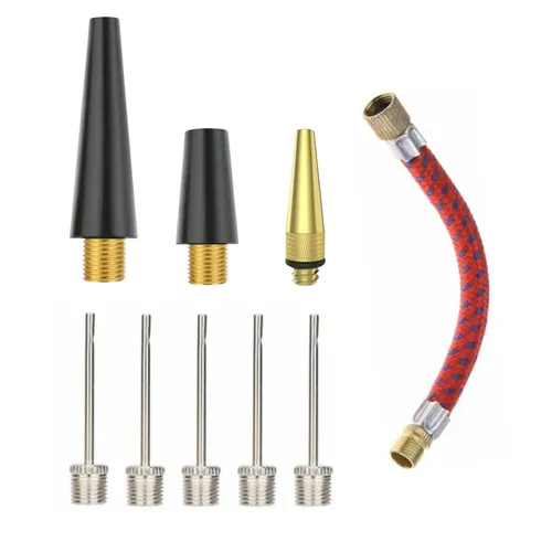 Luftpumpe Ballpumpe Adapter Set Nadel Ball Schlauch Fußball Pumpe Ballnadel 9Tlg