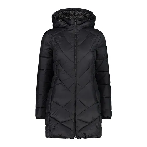 CMP Parka Wintermantel Snaps Hood - Damen Schwarz mit 3M Thinsulate - Stylischer Parka für Damen im Urban Look, ausgestattet mit 3M Thinsulate-Wattierung für optimale Wärme und wasserabweisend. Perfekt für leichte Regenfälle und kalte Tage.