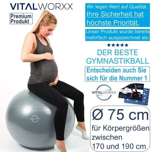 VITALWORXX Gymnastikball für Schwangere von VITALWORXX