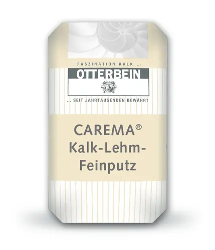Carema Kalk-Lehm-Feinputz 25 kg - Hochwertiger Putz für natürliche Wände - Mörtel, Putz, Zement & Gips - Ideal für gesundes Raumklima und hervorragende Atmungsaktivität.