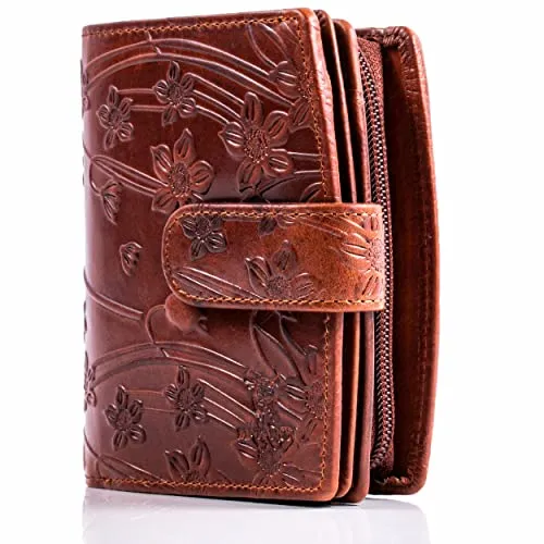 MATADOR Valencia Leder Geldbörse Damen - Mittelgroß, handgefertigtes Unikat mit edler Geschenkbox und RFID-Schutz, ideal für stilvolle Ordnung