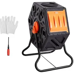 VEVOR Tumbling-Komposterbin 70 L - 360° drehbar für schnellen Kompost - Komposter, platzsparend und ideal für Stadtgärtner. Mit 360°-Trommeldesign für müheloses Umrühren und schnelle Kompostierung in nur 4-6 Wochen.