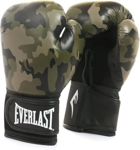 Everlast Spark 16oz Boxhandschuhe – Camo Kunstleder für Fitness und Boxtraining - Punchinghandschuhe mit atmungsaktiver EverCool-Technologie und EverShield-Formschaum für optimale Handhaltung und Komfort beim Training.