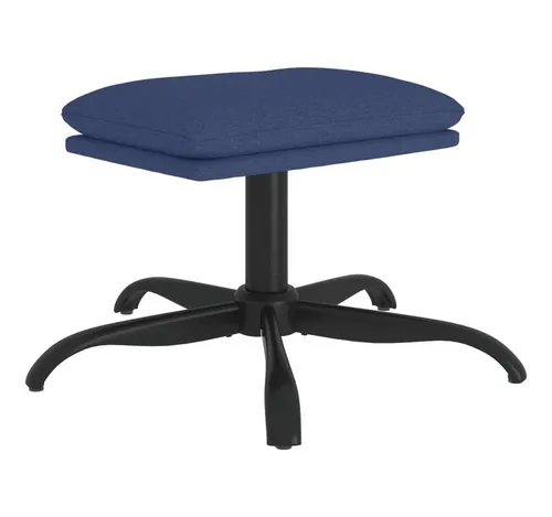vidaXL Polsterhocker Fußhocker Blau 60x60x36 cm - Moderner Polsterhocker in Blau, ideal zum Ausruhen der Füße oder als zusätzliche Sitzgelegenheit. Robustes Design mit atmungsaktivem Stoff und stabilen Metallbeinen für langlebigen Komfort.