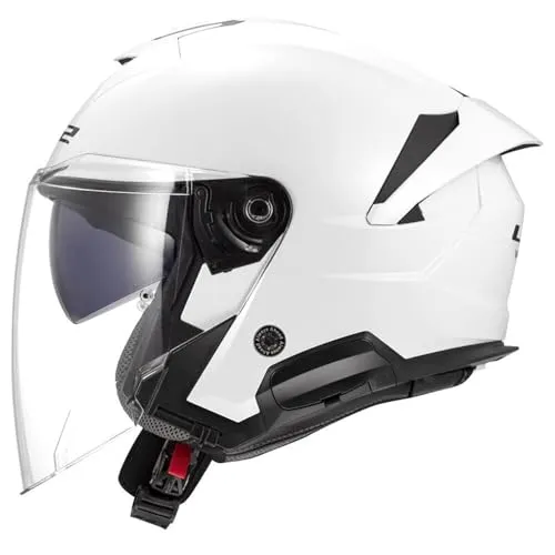 Produktbild LS2 OF618 Verso II SOLID Weiss Jethelm mit Sonnenblende