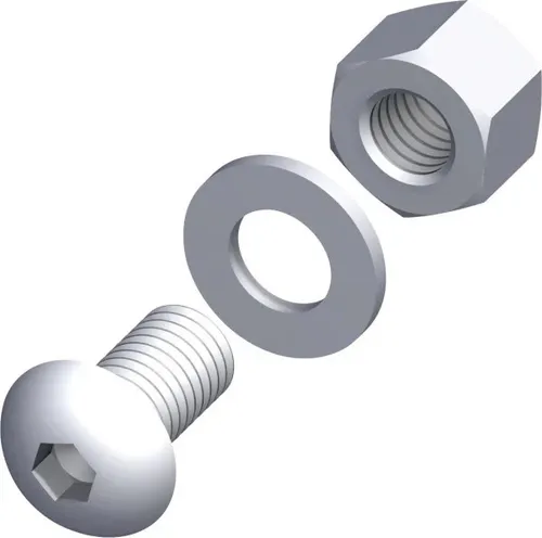 alfer Linsenkopfschrauben-Set M6 x 16 mm, 20 Stück Schrauben Linsenschrauben
