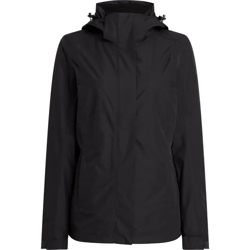 McKinley Damen Talina 3:1 Doppeljacke, Schwarz, Größe 46 - Vielseitige 3-in-1 Jacke mit AQUAMAX-Technologie für optimalen Schutz gegen Nässe und Wind. Die herausnehmbare Fleece-Innenjacke bietet zusätzlichen Komfort und ist atmungsaktiv.