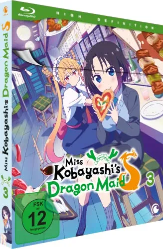 Miss Kobayashi's Dragon Maid S - Staffel 2 - Vol.3 - [Blu-ray] - Anime-Film, spannende Fortsetzung mit humorvollen Abenteuern und bezaubernden Charakteren, freigegeben ab 12 Jahren.