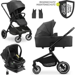 Hauck 4in1 Kinderwagen-Set Move N Care Trio Set in schwarz von hauck