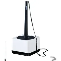 HAN Kugelschreiberständer i-Line, elegant m. Kette, Minenfarbe schwarz, weiß-schwarz