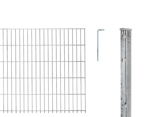 Alberts Doppelstabmattenzaun 6-5-6 - 10 m Komplettset, feuerverzinkt - Gartenzaun aus langlebigem, feuerverzinktem Stahl, bietet optimalen Rostschutz und hohe Stabilität. Ideal für sichere und langlebige Zaunlösungen im Garten.