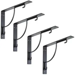SOTECH Regalkonsole BLACKLINE III 240 x 181 mm schwarz (4 Stück) - Schwarz