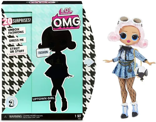 L.O.L. Surprise! OMG Uptown Girl Puppe 25 cm - Puppen: Bewegliche Fashion Puppe mit 20 Überraschungen, ideal für kreative Spielstunden und vielseitige Gestaltungsmöglichkeiten.