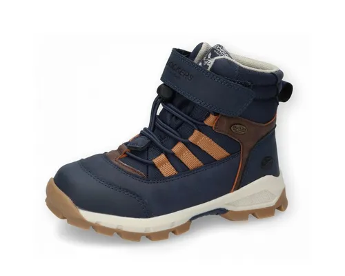 Dockers by Gerli Klettstiefel Blau - Wanderschuhe für Jungen, wasserfest und atmungsaktiv, ideal für kalte Tage mit warmem Futter und rutschhemmender Sohle.