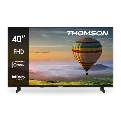 Thomson 40FT2S35 - 40 Zoll FHD Smart TV mit Wi-Fi und Sprachsteuerung - Fernseher mit Dolby Audio für beeindruckenden Klang und TiVo-Oberfläche für personalisierte Streaming-Empfehlungen – ideal für ein umfassendes Seherlebnis.