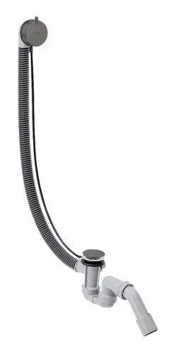 Axor Flexaplus S Komplettset - Brushed Black Chrome - Komplettset für Sonderwannen, elegante Brushed Black Chrome Oberfläche für stilvolles Baddesign.