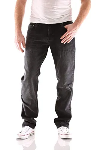 Big Seven Stanley Black Wash Regular Herren Jeans, Hosengröße:W33/L32
