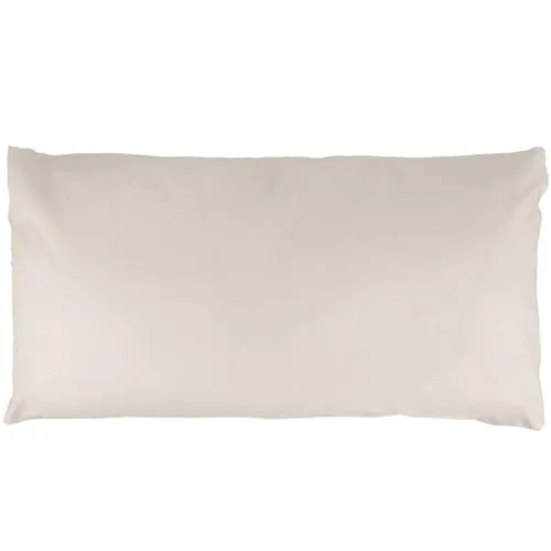 Kissenbezug Beige 30x50cm Kopfkissenbezug Kissenhülle 100% Baumwolle Kissen Pillow Cover mit Reißverschluss Luna