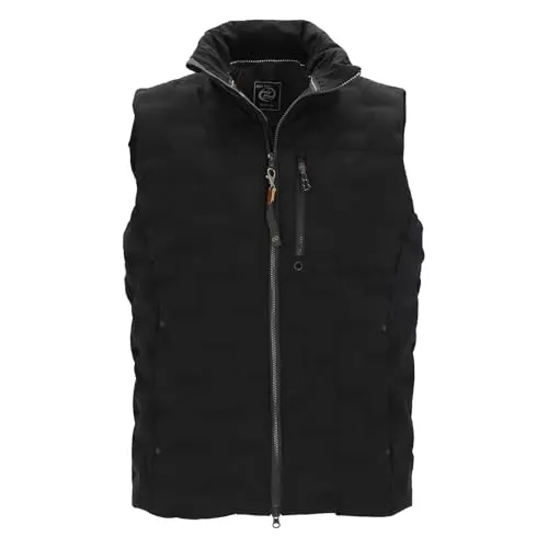 Dry Fashion Herren Steppweste Nordstrand mit Stehkragen - Gesteppte Weste in sportiver Passform in Schwarz Größe 3XL