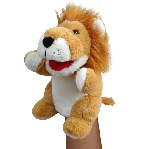 LOMTRATS 2026 Tierhandpuppen für Kinder,Kleinkind enthält Wolf,Tiger,Löwe,AFFE und bewegliche offene Münder,perfekt zum Geschichtenerzählen,im Vorschulalter und als Geburtstagsgeschenk