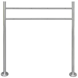 Edelstahl-Ständer für doppelten Briefkasten von vidaXL