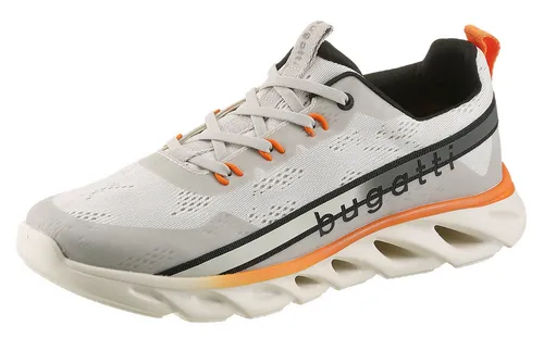 Bugatti Sneaker Textil - Weiß - Größe 46 - Sportlicher Sneaker mit atmungsaktivem Obermaterial in modernem Design, klassischer Schnürung für perfekten Sitz und herausnehmbarem Fußbett für individuellen Komfort. Leichte Laufsohle sorgt für optimale Dämpfung im Alltag.