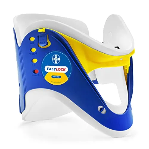 AIESI® Immobilisierende Halskrause für Erwachsene – einstellbar in 4 Positionen - Medizinische Verbrauchsmaterialien für den Nacken, hypoallergen und ideal zur Stabilisierung des Halswirbelbereichs nach Trauma, kompatibel mit CT und MRT.