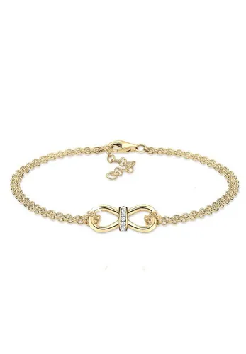Elli Armband Infinity Endlos Kristalle 925 Silber - Elegantes Armschmuck aus 925 Sterling Silber, handgefertigt mit funkelnden Glaskristallen. Perfekt für besondere Anlässe oder als Geschenk!