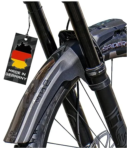 unleazhed M02 Mountainbike Mudguard - Made in Germany - Fahrradschutzbleche mit maximalem Schutz gegen Wasser und Schmutz, extrem leicht dank Sandwichbauweise und aus 100% recyceltem Material. Universell für 24