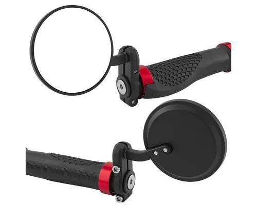 MidGard Fahrradspiegel Fahrrad Rückspiegel Motorrad Einschraubspiegel für Lenkerenden E-Bike (2-St)