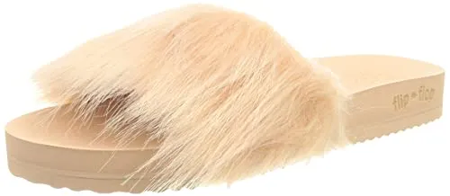 flip*flop Damen poolhair Hausschuhe, Dirty Rose, 36 EU - Stylische Hausschuhe mit geformtem Fußbett für optimalen Tragekomfort und entspanntes Auftreten.
