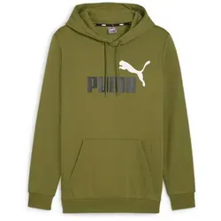 PUMA Kapuzenpullover Puma Herren Kapuzenpullover ESS+ 2 Col Big Logo Hoodie 586764 grün XL (56/58)