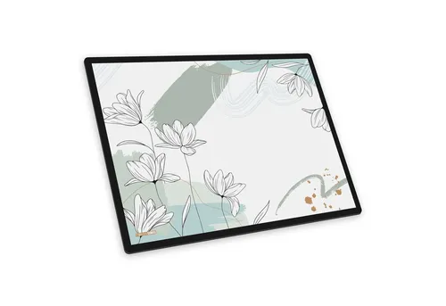 itenga Schreibtischunterlage itenga Schreibunterlage Motiv Blumenmuster Mint