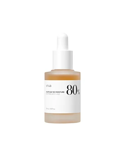 Anua Heartleaf 80% Moisture Soothing Ampoule 30 ml - Gesichtsseren mit 80% Herzblatt-Extrakt, spendet intensive Feuchtigkeit und beruhigt empfindliche Haut.