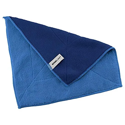 Kochblume Microfasertuch Set, 10-teilig | Premium Microfaser in bunter Box (blau-dkl-blau) - Hochflorige Profiqualität für optimale Saugfähigkeit. Mit 600g/qm schwerer Qualität, waschbar bei 60°C. Ideal für den täglichen Einsatz in der Küche.