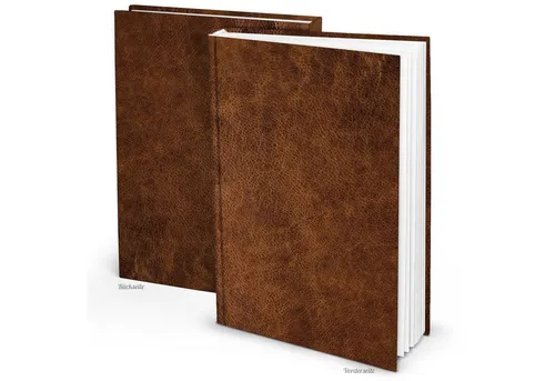 Logbuch-Verlag Dekofigur Großes Notizbuch DIN A4 in Lederoptik braun - Großes DIN A4 Notizbuch mit 164 leeren Seiten aus hochwertigem Naturpapier. Robuster Hardcover-Einband in brauner Lederoptik, ideal für kreative Ideen und persönliche Erinnerungen.