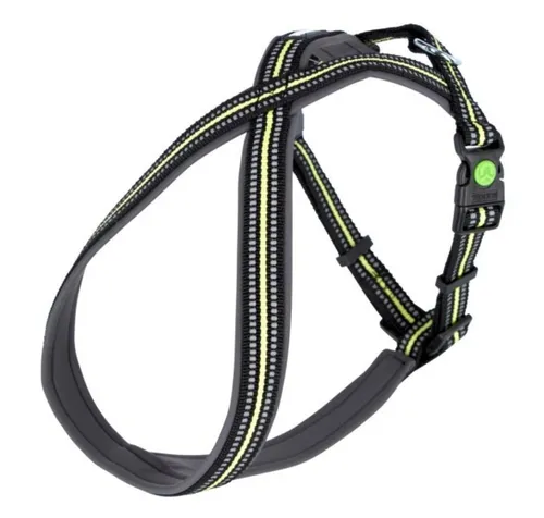 Kerbl Hunde-Geschirr Geschirr Xenos schwarz / neon gelb 15 mm 80234