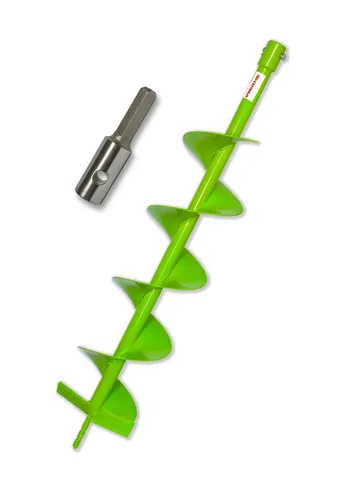 WERHE Erdbohrer für bohrmaschine mit HEX adapter ⌀150 mm, 80cm länge